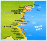 Карта Болгарии Туристическая