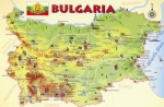 Карта Болгарии туристическая